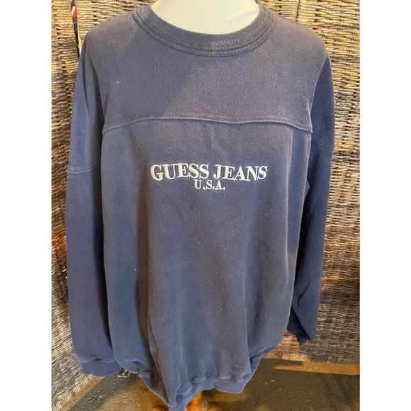 VTG! Authentic Guess Jeans Super Sportswear Sweatshirt L - Picture 7 of 10